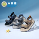 Bumblebee children's shoes, elementary school children's beach shoes, summer open-toe non-slip boys' 2025 new boy sandals, gray sky blue 26_inner length 18_suitable for foot length 17