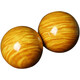 The old version of Fengchengxiang style golden nanmu wood ball solid wood carving handpiece fitness ball play massage ball handpiece handpiece full of water wave golden nanmu ball