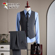 Woodpecker Men's Suit Suit High-end Handsome Business Formal Work Wear 2025 New Slim Casual Suit Jacket Navy Blue (Suit + Pants) 2XL Recommended 150Jin Jin is equal to within 0.5kg