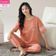 Modal Pyjamas für Frauen im Frühjahr und Sommer kurzärmelige Hosen reine koreanische Baumwollstudenten können reine Baumwoll-Kleidungsanzüge im Sommer im Sommer YZT9719 Kurzlänge L (100-120jin [Jin gleich 0,5 kg]) tragen)
