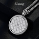 GsunG Platinum Round Pendant Men's Platinum Ring PT950 Pendant Rotating Cross-Board Card Versatile Women's Sweater Chain Calculated by the Store's Gold Price on the Day