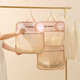 Bolsas colgantes de viaje de Ke Liang Huizi, bolsas de almacenamiento de calcetines de ropa interior, artefactos de almacenamiento colgantes detrás de las puertas de dormitorio, bolsas colgantes de doble capa, albaricoque en polvo
