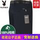 
Playboy (PLAYBOY) high-end pure cotton casual pants for men loose high waist middle-aged business middle-aged and elderly daddy summer thin long pants fashionable thin style 6629-20 dark blue near black elastic 29