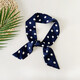 ins Fengbo dots small long streamers versatile fashionable silk scarf tie neck small square scarf tie belt slender narrow scarf ZH8601-black 86*5cm