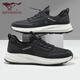 Seven Wolves men's shoes mesh breathable and odor-proof casual shoes for men's walking shoes summer new lace-up sports shoes soft sole shoes black 9922 41