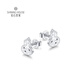 Diamond Family PT950 platinum earrings, gourd platinum earrings, platinum earrings, sparkling, perfect as an anniversary gift for your girlfriend, single piece, about 0.81g