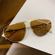 Nuevas gafas de sol de metal para mujeres Gafas de sol Sense Soles Hollow Gafas Hollow Marco Europeo y americano Protección solar de conducción 9898 Doble gris
