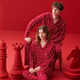 Fenten Couple Pajamas Women's Spring and Autumn Pure Cotton Plaid Long-Sleeved Antibacterial Suit Red Wedding Zodiac Year Men's New Home Clothing Red Plaid Single Women's Style L Recommendation: Female 110-124 Jin Jin equals 0.5 kg, male 126-146 Jin Jin equals 0.5 kg