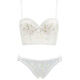 
Modal 2025 new summer thin underwear for women with large breasts, small breasts, gathered bras, girls adjustable sexy lace, first love blue single-piece flagship model 70A 32_