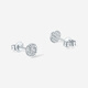 Saturday Fu PT950 platinum earrings female star round simple earrings birthday gift B0920928 about 1.93g one pair