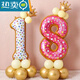 
Shantoulin Village 22nd birthday balloon birthday digital balloon donut set 0-9 balloon birthday decoration background wall layout SF Express delivery donut set 9903 change number contact customer service