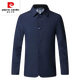
Pierre cardin new lapel jacket men's spring and autumn thin business casual solid color jacket 1048 light gray M