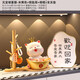 Yunya Lucky Cat Wohnzimmer Eingangsaufbewahrungsschlüssel und wohlhabende Ornamente für Hauseinrichtungsdekorationen bewegte Geschenke Yuanbao Rettung Katze + Holzrahmen + Fotorahmen + Ballon Katze 2 Katzen
