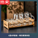 MZXM Japanese imported quality liquor cup home set liquor cup hotel restaurant commercial wine set with graduated wine cup wine rack + 100 crystal pot + 15 tempered cups heavy double thickened crystal 6 pots 6 cups 12-piece set