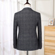 Skaro British retro traje a cuadros a cuadros de tres piezas Traje formal delgado de su traje de boda Hands Groom Groom [traje + pantalones + camisa + chaleco] S 165