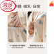 
LangSha long confinement clothes pajamas for women in spring and autumn with breast pad pure cotton lactation for September postpartum nightgown fall dress AM-11991-DK1008 L