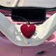 Jingmengyuan Electric Vehicle Tricycle Rearview Mirror Decoration Sticker Small Accessory Love Dashboard Ornaments Battery Car Steering Wheel Accessories Girly Pink Love Heart + Lucky Patch 1 Pair