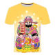 Huaxian Zuicai God of Wealth Impresión de moda Manga corta para hombres Fibra de poliéster de poliéster TXC2691 S (alto 155-165) [75-85Jin [Jin equivale a 0.5 kg]]]