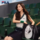 
FILA Yang Mi's official File women's knitted skirt 2025 autumn new fashionable casual color-block sleeveless dress Secret mirror blue-DB L 170/88A/L