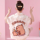 Sakenmao (SAKENMAO) girls pajamas summer ice and snow silk shorts shorts thin 2025 new Kapibala children's girls home clothes 6624-Kulomi [ice and snow silk] 170 size 10 [height 110cm-120cm]