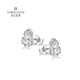 Diamond Family PT950 platinum earrings, gourd platinum earrings, platinum earrings, sparkling good luck gift for girlfriend, single, about 1g