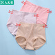 AB underwear women's antibacterial high-waisted tummy-tightening pants body-shaping butt-lifting cotton pants high-waisted lace edge women's slim-fitting underwear E866 mixed color matching 2 pairs 2XL
