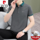 皮尔卡丹（pierre cardin）夏季新款翻领男士短袖t恤百搭休闲polo衫潮流半袖带领体恤男上衣 黑色 QY733 M 【建议100-120斤】
