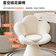 Hongsen Makeup Stool Bedroom Dressing Stool Modern Simple Small Apartment Dressing Table Chair Italian Light Luxury High-end Manicure Stool White Petal Makeup Chair