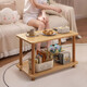 Small table, small coffee table, living room, simple rectangular sofa side table, rental house, home bedside storage rack, small square table [bold and thickened] 60*30*53 warm white