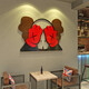 Internet Celebrity Check-in Layout Live Broadcast Room Hintergrund Ornamente Bar Industrial Style Wall Paste Szene Dekoration Barbecue Kreativität 15693 Sesame Street 01-10mm Come Board 0cm*0cm