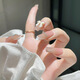 My Seven Days Internet Celebrity Wearing Armor Medium-Length White Bow Diamond Chain Sweet Nail Patch Removable Manicure BY1047 Crystal Purple Butterfly Glue Style
