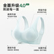 Songshan Cotton Store Small Cotton Big Breast Showing Small Lace Underwear Women's Pure Cotton Large Size Bra New Moonlight White L
