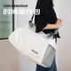 Travel bag, men's large-capacity business trip luggage bag, women's sports and fitness bag, dry and wet separation portable diagonal storage bag, white, shoe compartment + wet and dry separation, 36L, can go on the plane + can be used in a trolley case