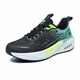 Peku Breathable Flying Men's Shoes Summer New Sports Shoes Sports Shops para hombres cómodos y livianos Black and Green S833 44 (270 mm)