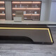 Hanjitang Yu light luxury boss desk office desk ebony leather high-end president desk tables and chairs simple modern executive desk office furniture 2.4 meters boss desk