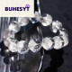 BUHESYT白水晶手串天l然聚宝盆白幽灵手链千层山金字塔男女情水晶/半宝 深蓝色 H3883  12.4毫米 水晶/半宝石