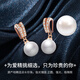 Huaying (HUAYING) light luxury pearl earrings for women, sterling silver earrings, high-end jewelry, wedding anniversary, birthday gift for girlfriend and wife, elegant and versatile *pearl earrings* brand gift box