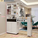 Pupan retractable bar table household wine cabinet modern simple bar partition cabinet bar cabinet living room dining 1585#1.4 meters + 1 bar chair