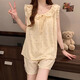 Another simple polka dot cloud cotton vest shorts pajamas women's suit summer 2025 new style sweet home clothes with chest pad 2808 colored dots fixed chest pad L