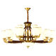 Neue chinesische Kronleuchter Wohnzimmer Lampe Esszimmer Schlafzimmer Lautstudent Chinese Style Hall Hauptlampe einfache Atmosphäre Chinesische Laterne 9928 Kopf Vollspektrum Augenschutzquelle Quelle