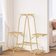 Wojia flower stand floor-standing multi-layer iron art flower pot rack storage rack living room balcony pothos flower stand 941 gold