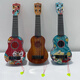 
GQP Children's Ukulele Small Guitar Large Size Playing Simulation Beginner Music Instrument Baby Music Toy Model Imitation Log 38cm