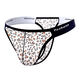 Ban Feishi men's thong low waist panties sexy, comfortable, breathable, soft and elastic 2025 leopard print high squad black L 120-140Jin [Jin equals 0.5 kg]