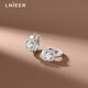LnieerS925 Silver Sugar Cube Earrings Women's Ear Piercing Earrings Light Luxury High-end Earrings Earrings Studs Fashionable and Versatile Popular Earrings S925 Silver Sugar Cube Earrings