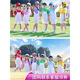 Yunqiang Jumping Candy Performance Costumes Liuyi Kindergarten Dance Performance Costumes Children's Overalls Performance Costumes Graduation Photo Costumes Light Pink T-Shirt + Overalls + Free Socks Gay 110