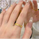 Broken Ice Ring 999 Broken Ice Ring Broken Gold Ring Gold-coated Silver Plain Ring for Female Couple Narrow Version 2mm US Size 6 Gold-Coated Silver Solid