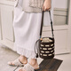 Qiuzhen Végétal Tanné Cow Hide Back Backet Back Back Fomen's Crossbody Single Single Cuir Gétille Bagure de banlieue de grande capacité 2025 Nouveau café d'été Color_presale 15 jours