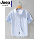 Jeep Spirit Camisa de algodón puro de algodón de algodón corto de algodón corto