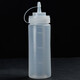 Meikejie Squeeze Sauce Bottle Tomato Salad Sauce Plastic Tip Squeeze Squeeze Bottle Commercial Oil Bottle Household Sauce Condiment Bottle White 1 piece - Brush not included 350ml