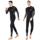 ZCCO1.5/3MM cold-proof gel coat thickened large size one-piece wet wet suit for men and women long-sleeved warm coach swimsuit black XS one size